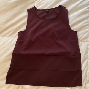Burgundy women’s sleeveless blouse